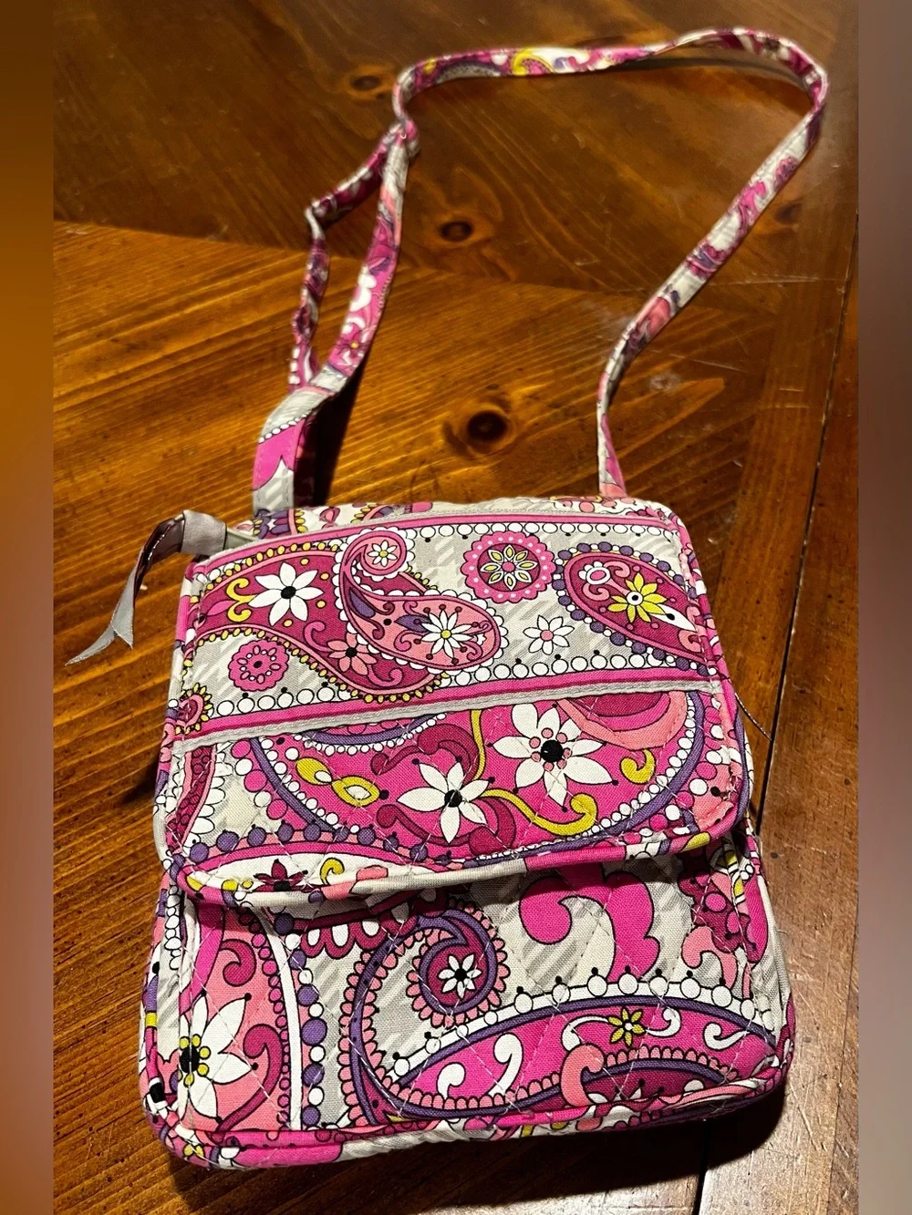 Vera Bradley Mini Hipster Crossbody Bag Retired Pattern Paisley Meets Plaid